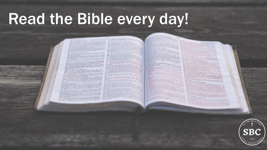 Read the Bible every day!
