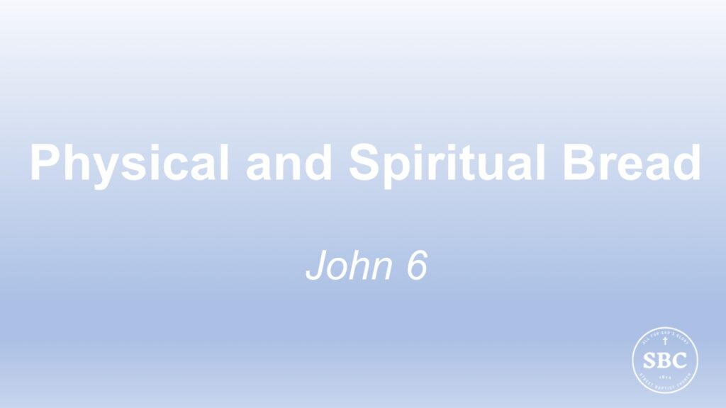 John 6 Physical and Spiritual Bread