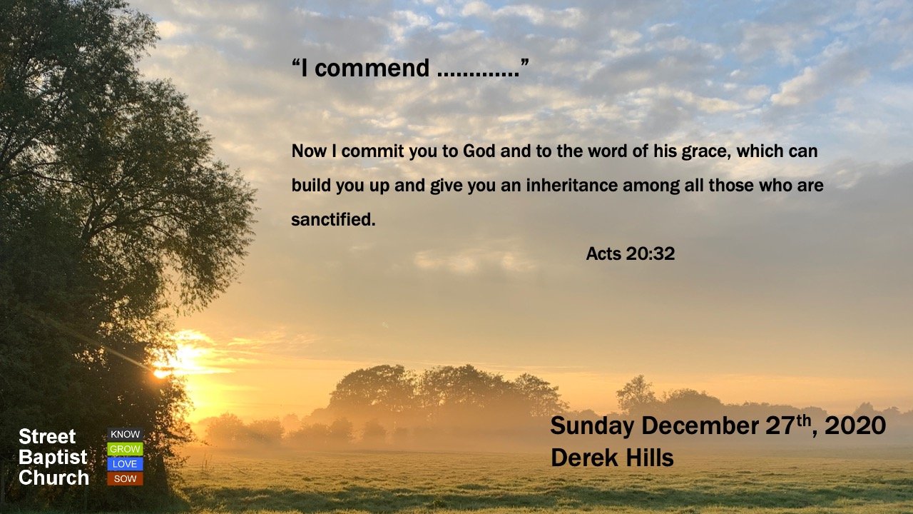 I commend ...