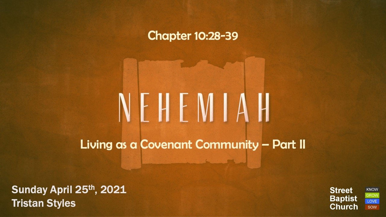 Nehemiah: commitments