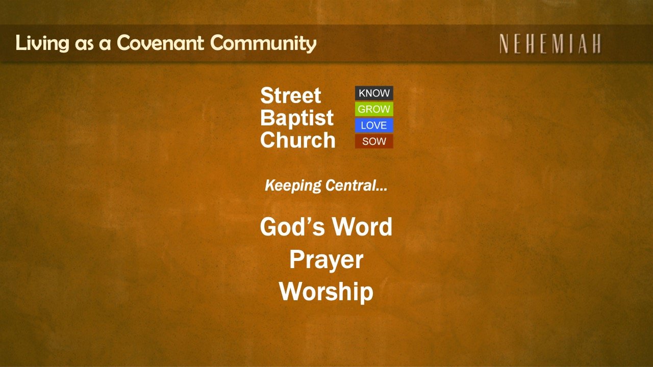 Nehemiah: Keeping God’s Word, Prayer and Worship central